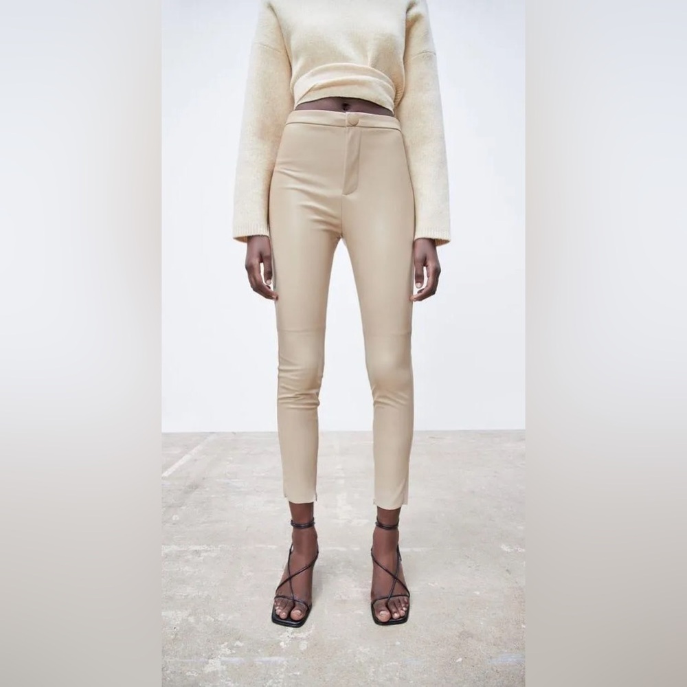 ZARA FAUX LEATHER LEGGINGS Size Small